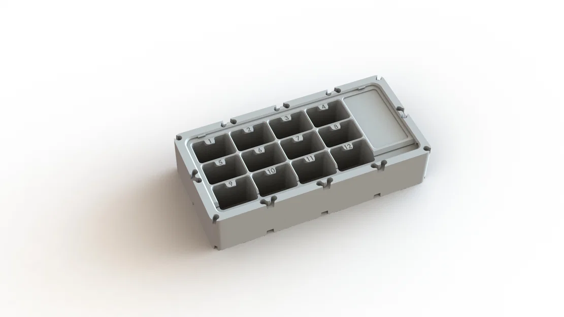 MMSS Module 2x4 - Ngăn (Pocket) có nắp cho bolts và magnets - Image 2