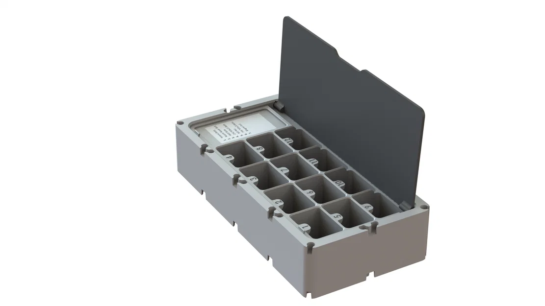 MMSS Module 2x4 - Ngăn (Pocket) có nắp cho bolts và magnets - Image 3