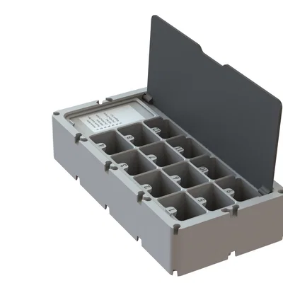 MMSS Module 2x4 - Ngăn (Pocket) có nắp cho bolts và magnets