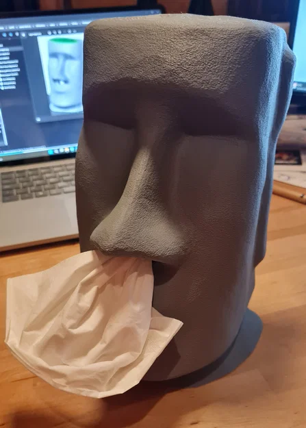 Moai Tissue Dispenser – Hộp nhả khăn giấy (vừa hộp chữ nhật phổ biến) - Image 1
