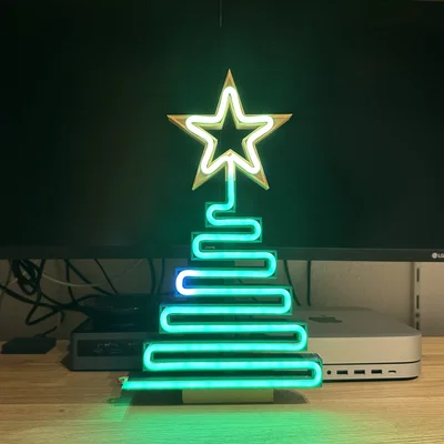 Cây thông Noel neon LED kèm ngôi sao (XMAS neon LED tree with star)