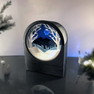 Đèn Lamp Phong Cảnh Mùa Đông (Winter Landscape Lamp)