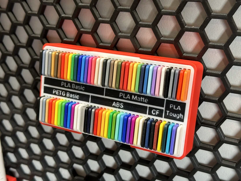 Khay gắn mẫu nhựa (Filament Swatch) cho tường tổ ong HSW - Image 1
