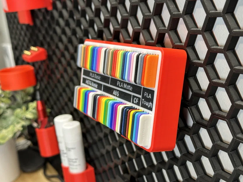 Khay gắn mẫu nhựa (Filament Swatch) cho tường tổ ong HSW - Image 3