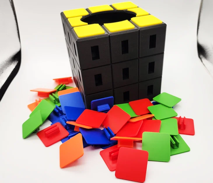 Vỏ hộp khăn giấy Rubik’s Cube cho máy in 1 màu - Image 2