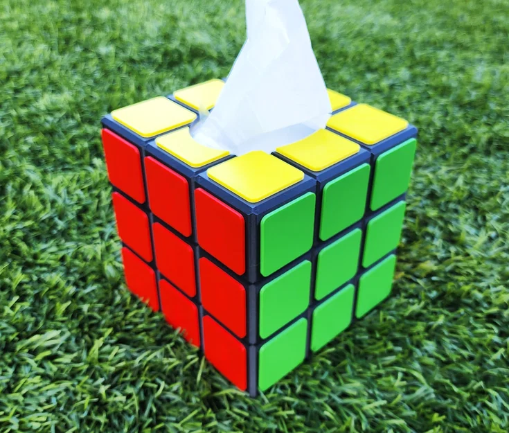 Vỏ hộp khăn giấy Rubik’s Cube cho máy in 1 màu - Image 3