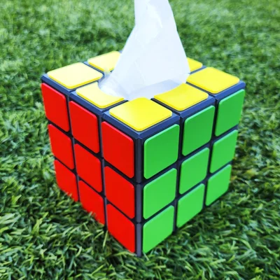 Vỏ hộp khăn giấy Rubik’s Cube cho máy in 1 màu