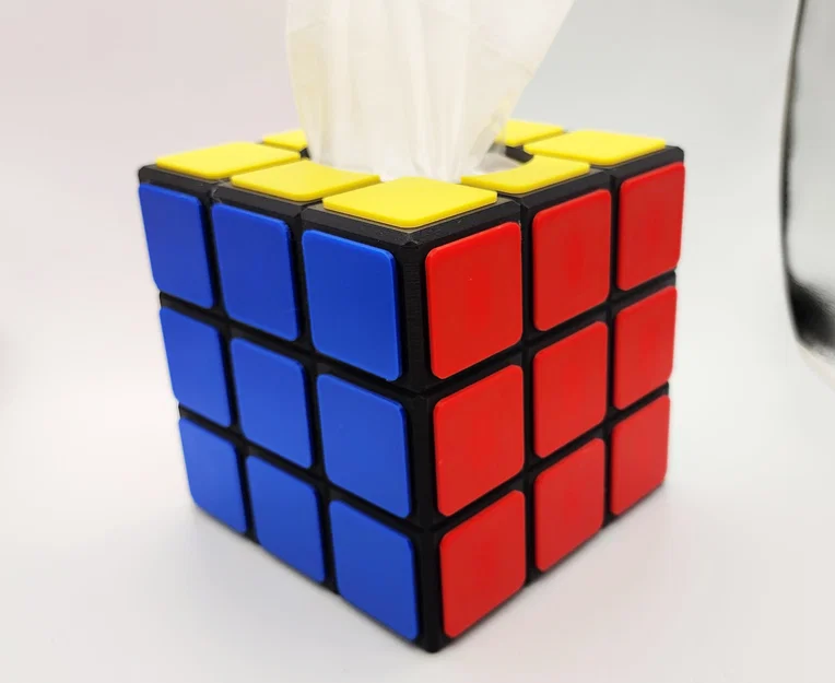 Vỏ hộp khăn giấy Rubik’s Cube cho máy in 1 màu - Image 4