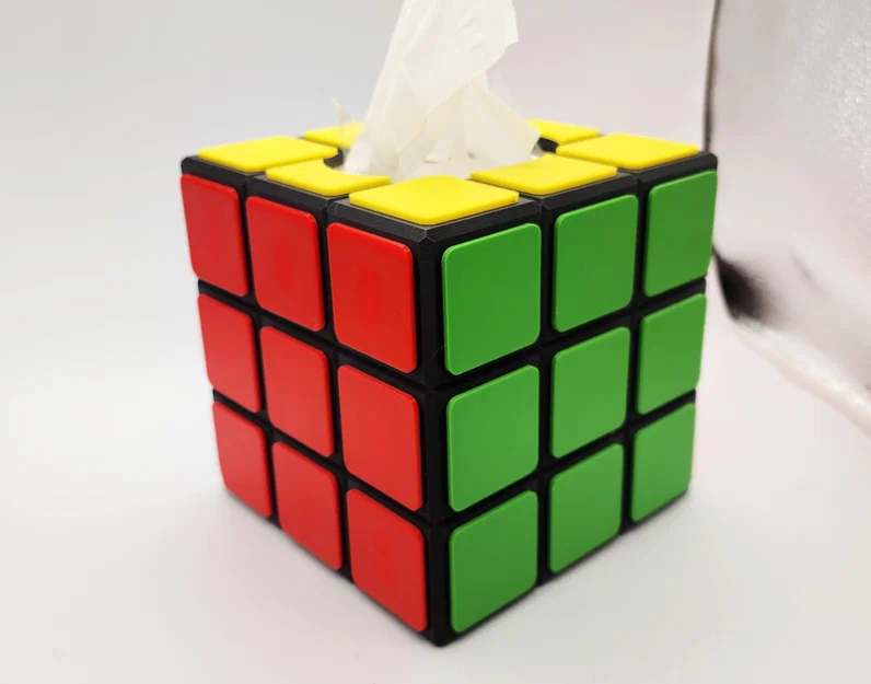 Vỏ hộp khăn giấy Rubik’s Cube cho máy in 1 màu - Image 5