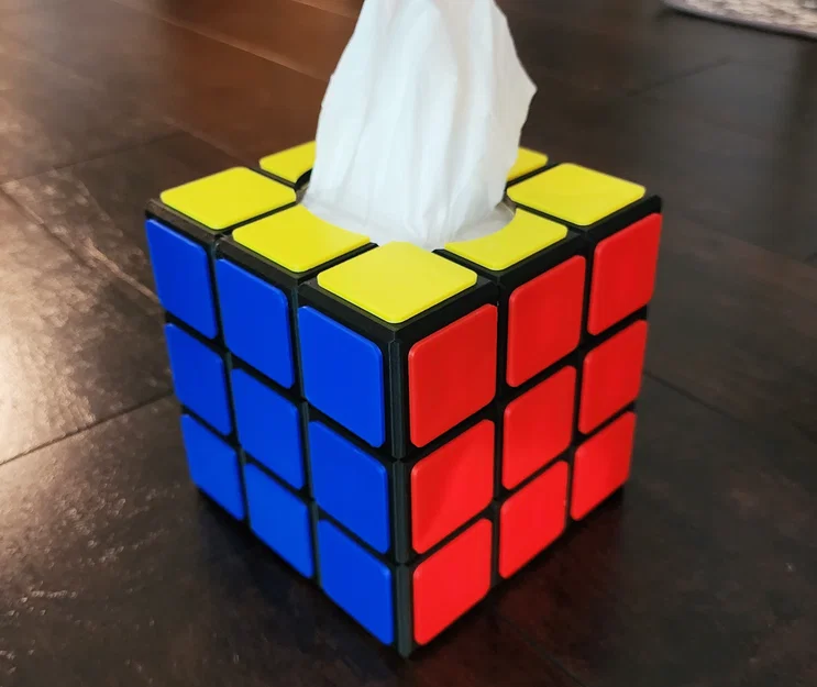 Vỏ hộp khăn giấy Rubik’s Cube cho máy in 1 màu - Image 6