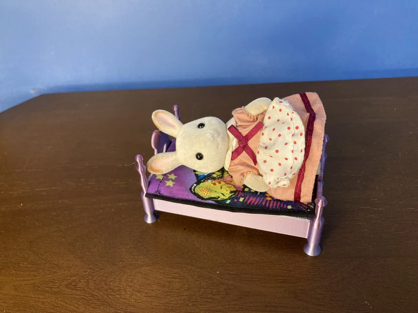 Giường công chúa cho nhà búp bê - Mô hình 3D cho Sylvanian Families - Image 3