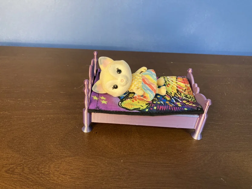 Giường công chúa cho nhà búp bê - Mô hình 3D cho Sylvanian Families - Image 4