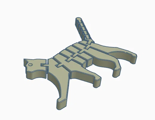 Mô hình Mèo Flexi Cat cử động linh hoạt in 3D - Image 1