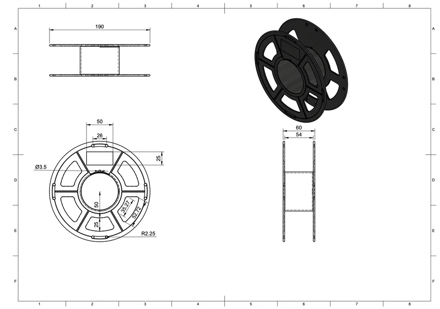 Cuộn spool filament Sunlu 1kg (mẫu tham chiếu) - Image 5