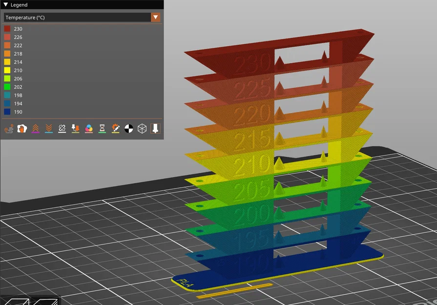 Tháp kiểm tra nhiệt độ in 3D (Temp Tower) cho máy in MK4 - Image 2