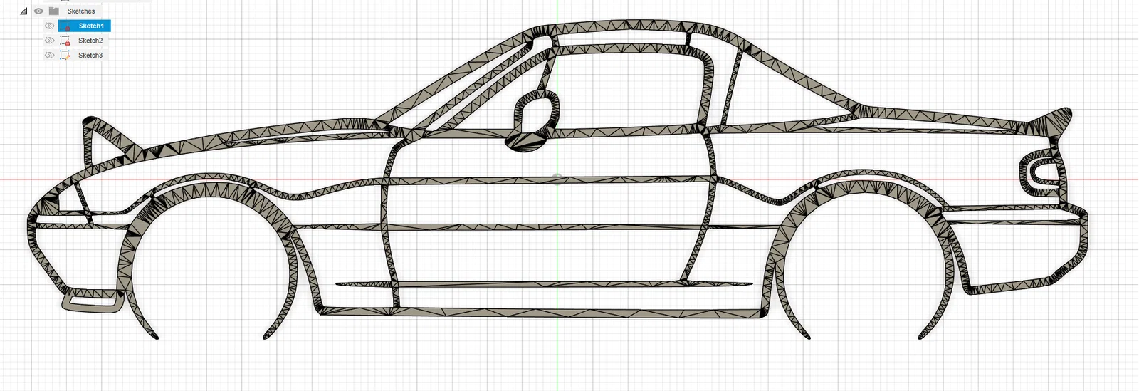 Mô hình 3D Silhouette xe Mazda Miata MX5 NA sắc nét - Image 1