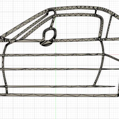 Mô hình 3D Silhouette xe Mazda Miata MX5 NA sắc nét