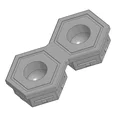 Khớp nối hai chốt cho bảng treo Honeycomb Wall (HSW) tiện lợi - Thumbnail 1