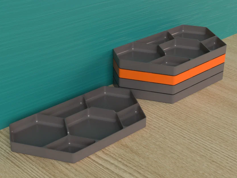 Khay Đựng Linh Kiện Lục Giác (Xếp Chồng) - Hex Parts Tray - Image 1