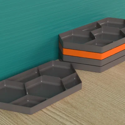 Khay Đựng Linh Kiện Lục Giác (Xếp Chồng) - Hex Parts Tray