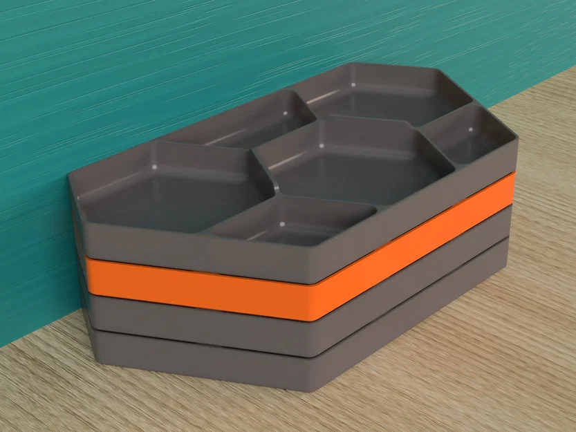 Khay Đựng Linh Kiện Lục Giác (Xếp Chồng) - Hex Parts Tray - Image 3