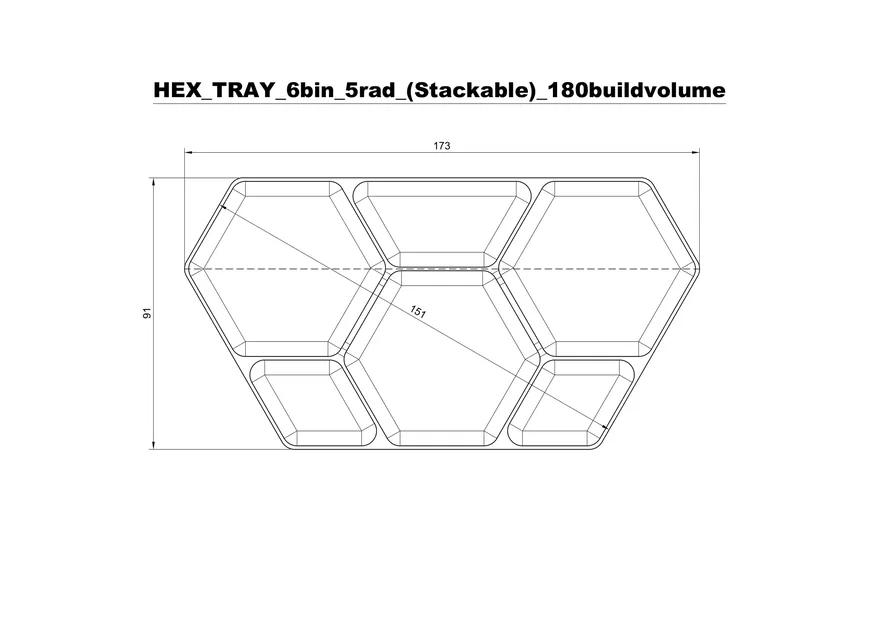 Khay Đựng Linh Kiện Lục Giác (Xếp Chồng) - Hex Parts Tray - Image 5