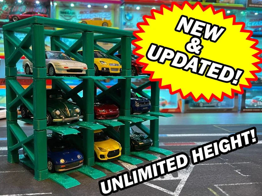 Bệ Nâng Xe cho Hot Wheels & Xe Tỷ Lệ 1/64 (Bản Mới & Cập Nhật) - Image 1