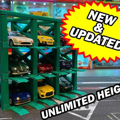 Bệ Nâng Xe cho Hot Wheels & Xe Tỷ Lệ 1/64 (Bản Mới & Cập Nhật)