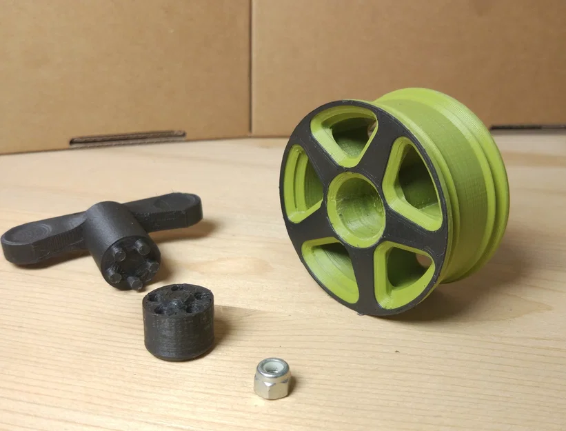 Mâm 5 cánh kèm nắp hub 1:10 Tamiya ex12 offset +4mm cho xe RC - Image 1