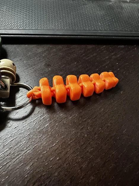 Móc khóa đuôi rắn chuông (Rattlesnake keychain) in 3D độc đáo - Image 1