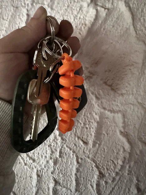 Móc khóa đuôi rắn chuông (Rattlesnake keychain) in 3D độc đáo - Image 2