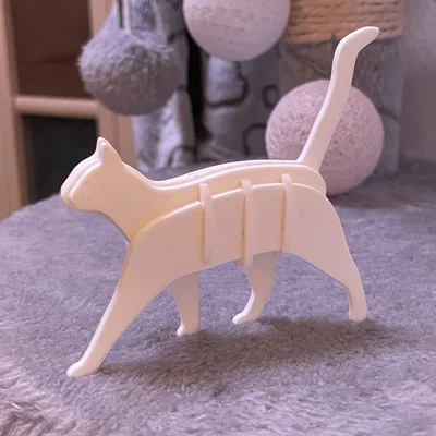 Mô hình chú mèo đang bước đi 3D Puzzle - Walking Cat Kit Card