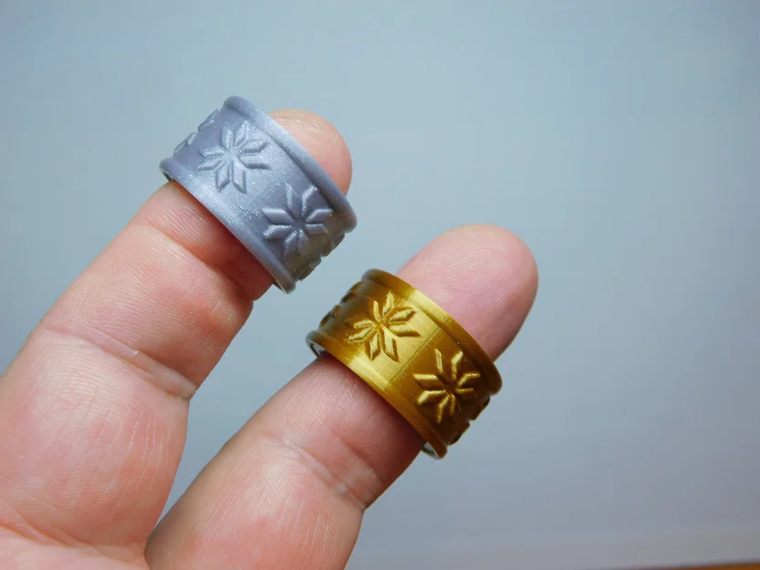 Nhẫn xoay Rotable ring chủ đề mùa đông (print-in-place) - Image 1