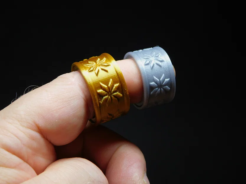 Nhẫn xoay Rotable ring chủ đề mùa đông (print-in-place) - Image 2