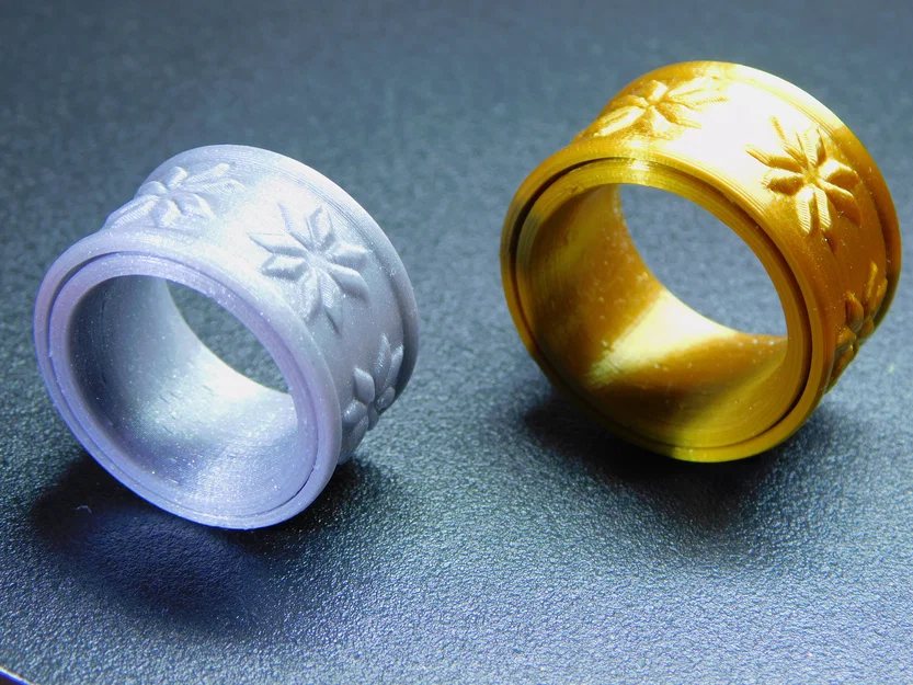 Nhẫn xoay Rotable ring chủ đề mùa đông (print-in-place) - Image 4