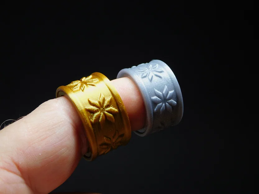 Nhẫn xoay Rotable ring chủ đề mùa đông (print-in-place) - Image 5