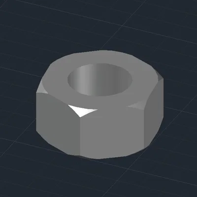 Mô hình đai ốc (Nut) 3D trơn đa năng, không cần support, dễ in