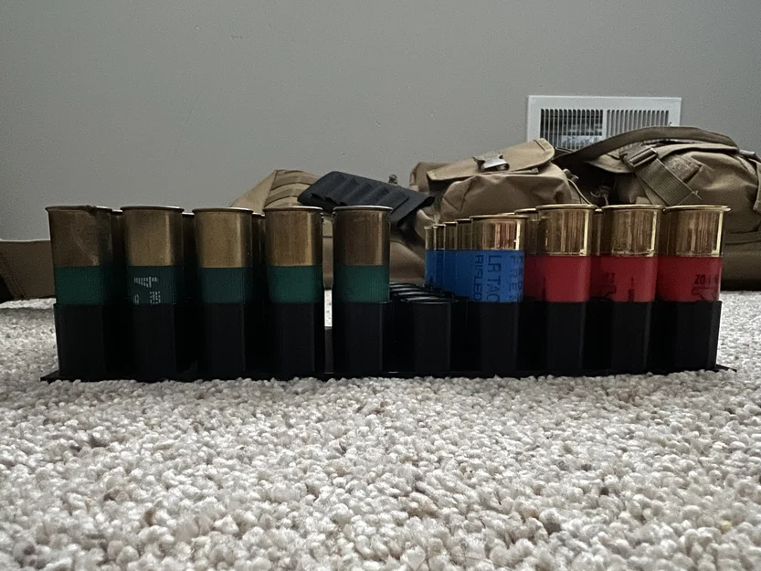 Khay in 3D sắp xếp 50 viên đạn 12 gauge cho thùng 50 Cal - Image 1