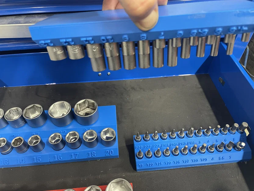Khay sắp xếp socket nam châm - Parametric OpenSCAD - Image 2