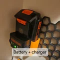 HSW/Giá treo tường cho pin và sạc (máy khoan Black and Decker) - Thumbnail 4