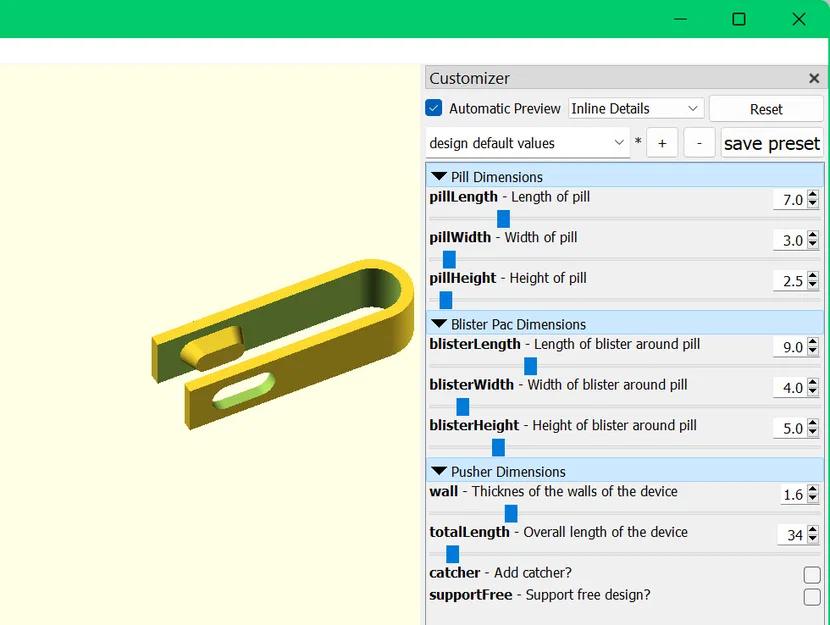 Bộ tạo Pill Puncher (OpenSCAD) – Tùy chỉnh theo vỉ thuốc - Image 9