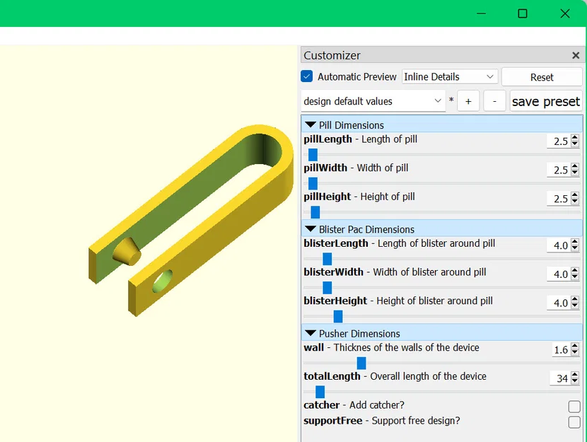 Bộ tạo Pill Puncher (OpenSCAD) – Tùy chỉnh theo vỉ thuốc - Image 10