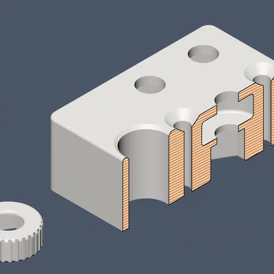 Dao cắt chai PET dùng bearing giày trượt 8x22x7mm