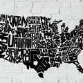Wall art địa lý nước Mỹ (USA) in 3D – Typography nổi - Thumbnail 2