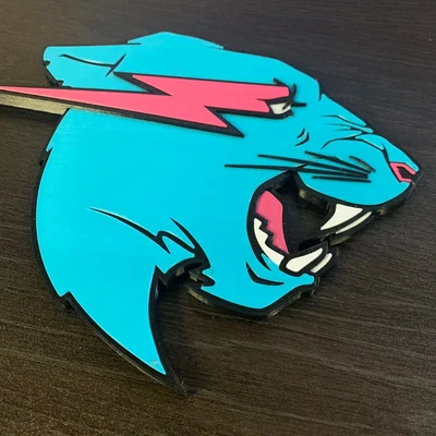 Logo MrBeast 3D - Gắn Tường (Wall Mount)