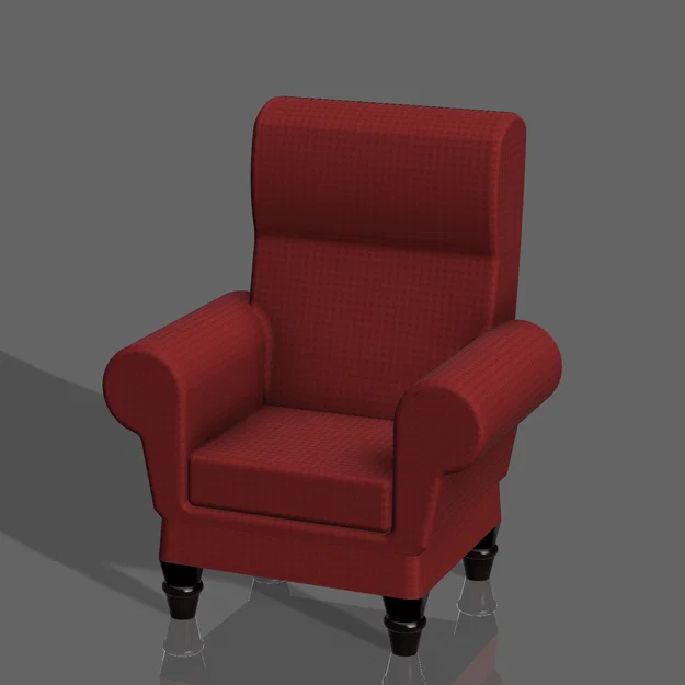Mô hình ghế bành Fancy Chair in 3D sang trọng - Tải file STL miễn phí - Image 1