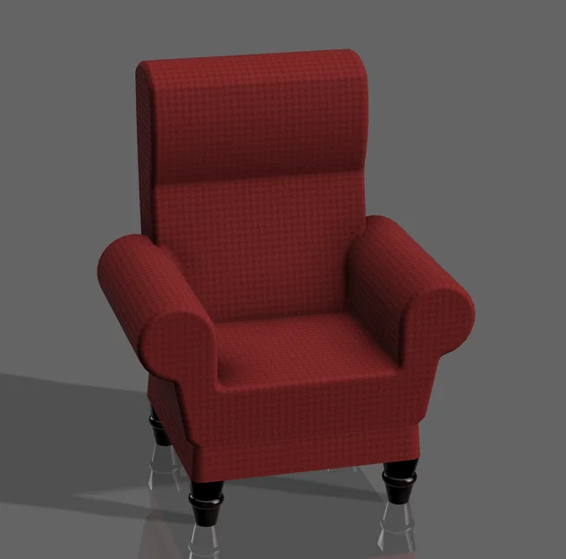 Mô hình ghế bành Fancy Chair in 3D sang trọng - Tải file STL miễn phí - Image 2