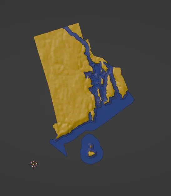 Bản đồ địa hình nổi Rhode Island, USA (RI) kèm sông ngòi - Image 2