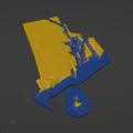 Bản đồ địa hình nổi Rhode Island, USA (RI) kèm sông ngòi - Thumbnail 3