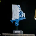 Bản đồ địa hình nổi Rhode Island, USA (RI) kèm sông ngòi - Thumbnail 4